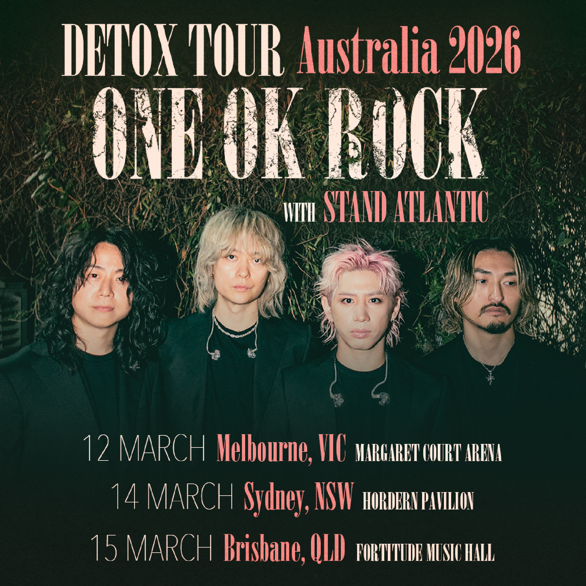 ONE OK ROCK - DETOX Australia Tour 2026 by ONE OK ROCK | Laylo