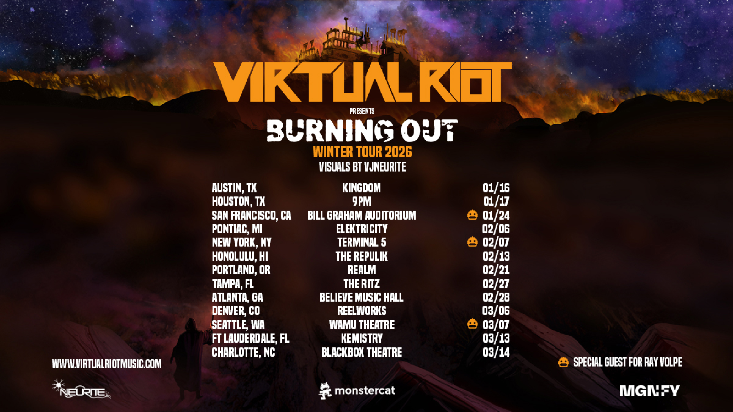 Virtual Riot Burning Out - Winter Tour 2026