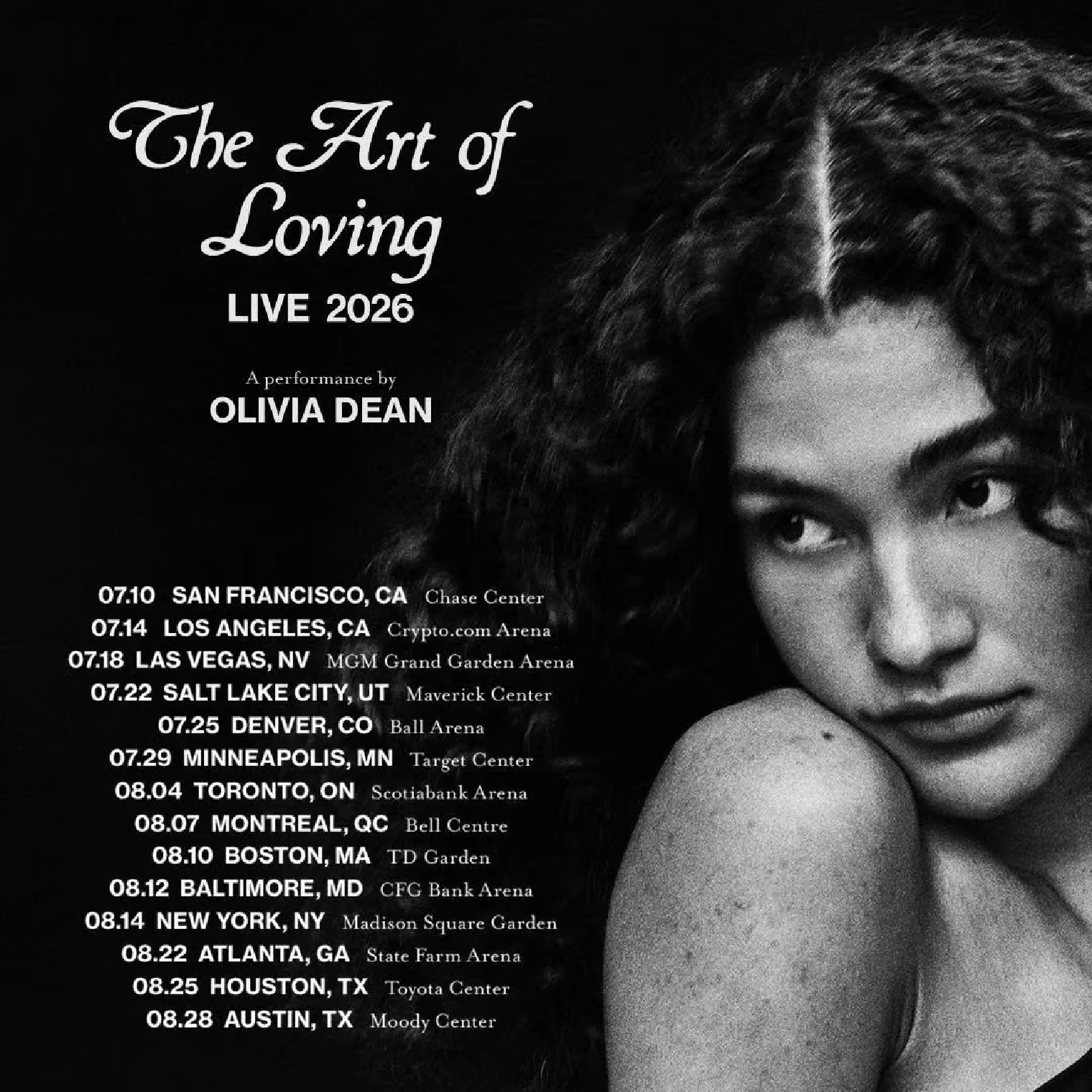 THE ART OF LOVING | Live 2026 by Olivia Dean | Laylo